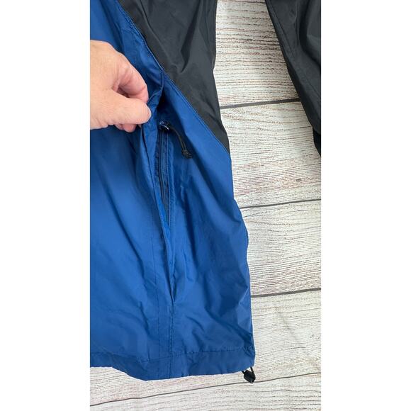 Columbia Omni-Tech Rain jacket Mens XLT Blue Black Full Zip Packable - Picture 7 of 16